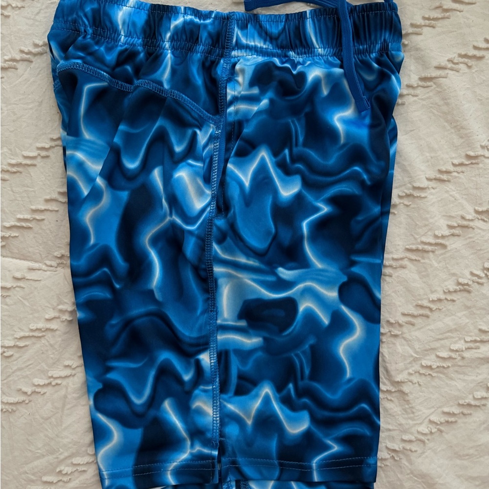 Blue Wave Patterned Shorts